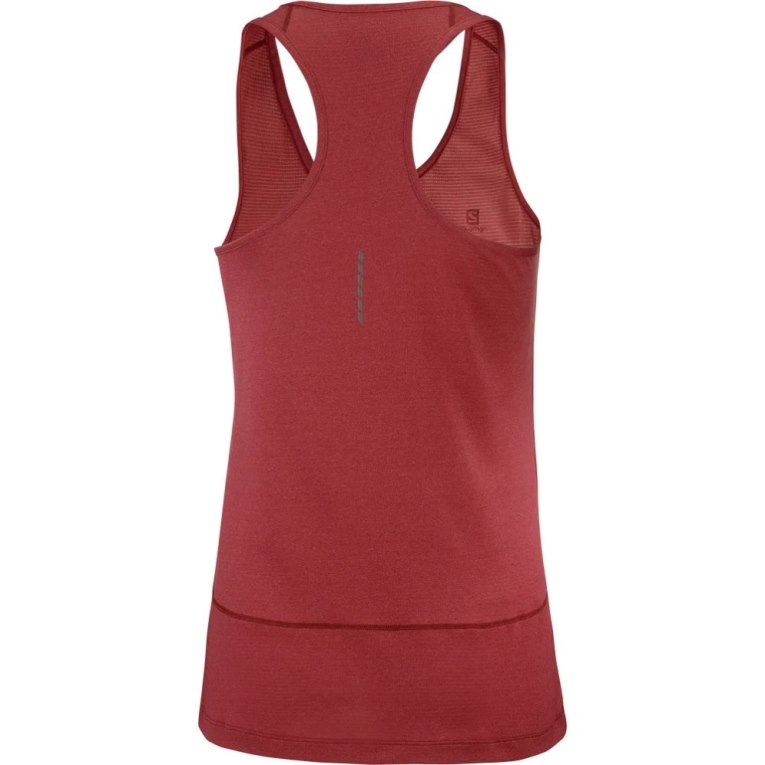 Red Salomon Cross Run Graphic Women's Tanks | PH 38274A